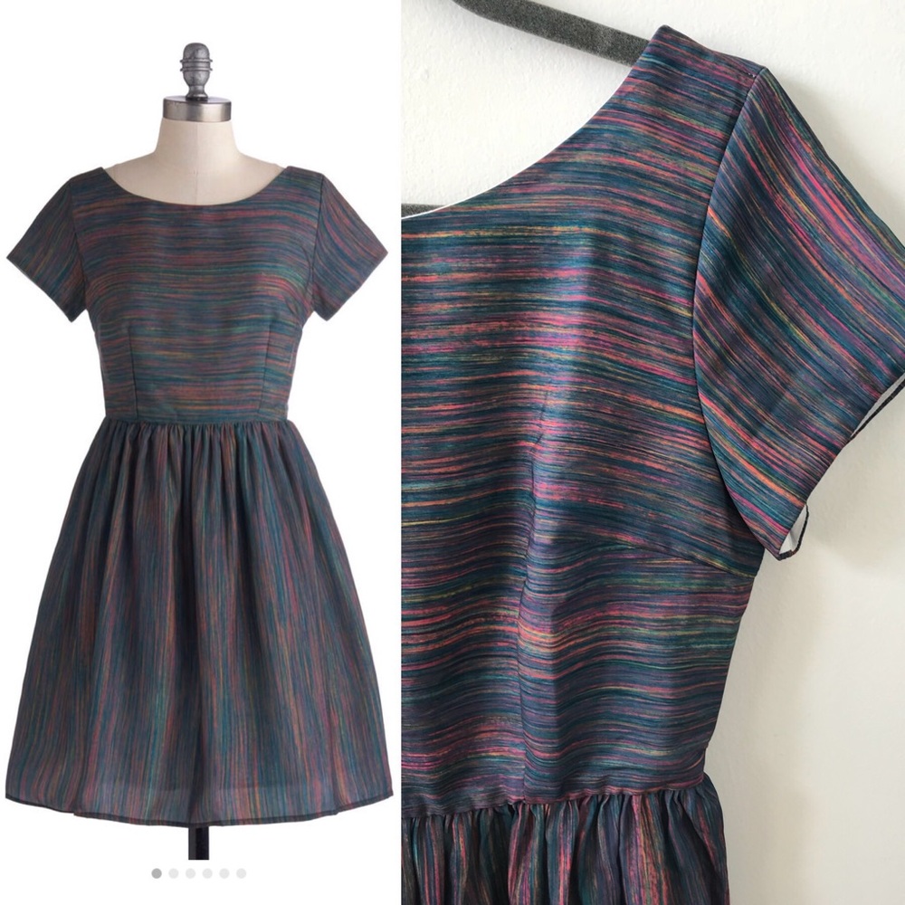 Beauty in the air dress in dusk stripes